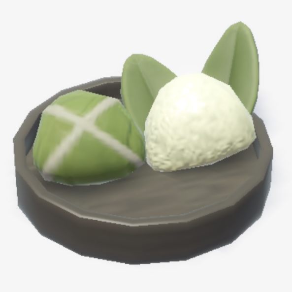 仲夏の端陽の料理『三角の白米ちまき』のゲーム画像