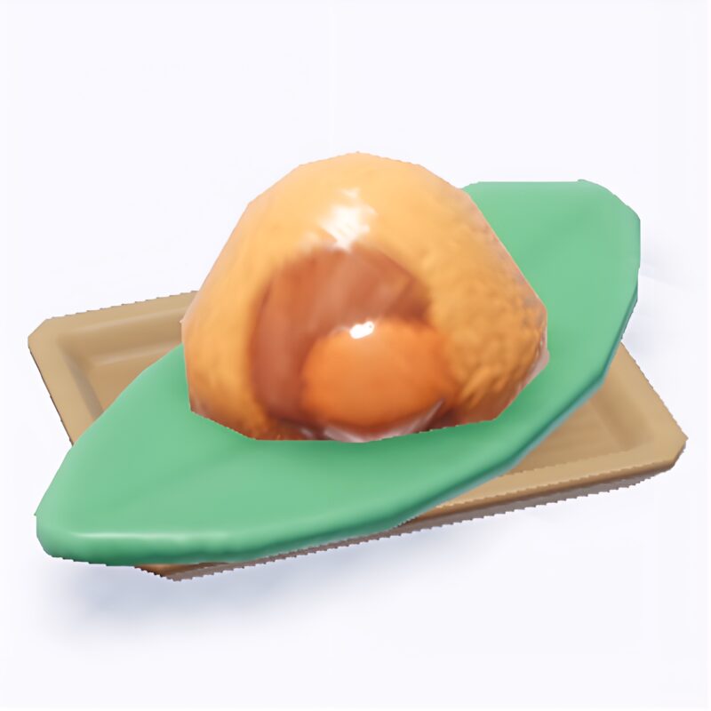 仲夏の端陽の料理『三角の卵黄入り肉ちまき』のゲーム画像