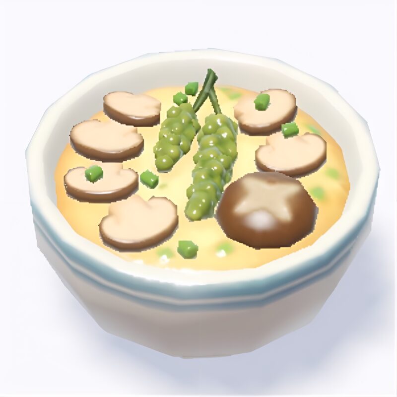 ホエールシーズンの料理『海ぶどうとシイタケの茶碗蒸し』の画像