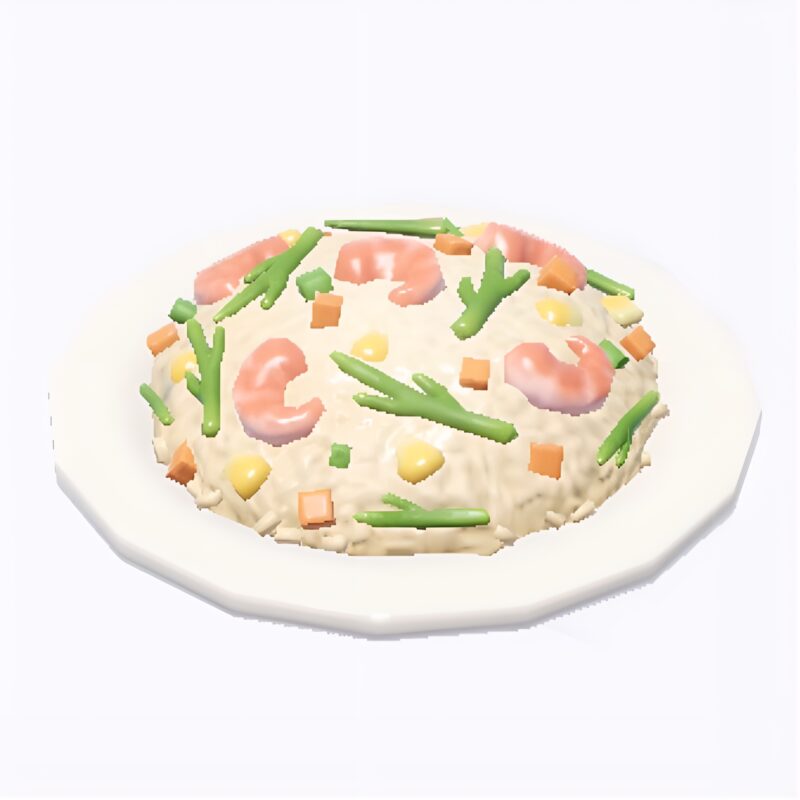 ホエールシーズンの料理『シーアスパラガスのエビチャーハン』の画像