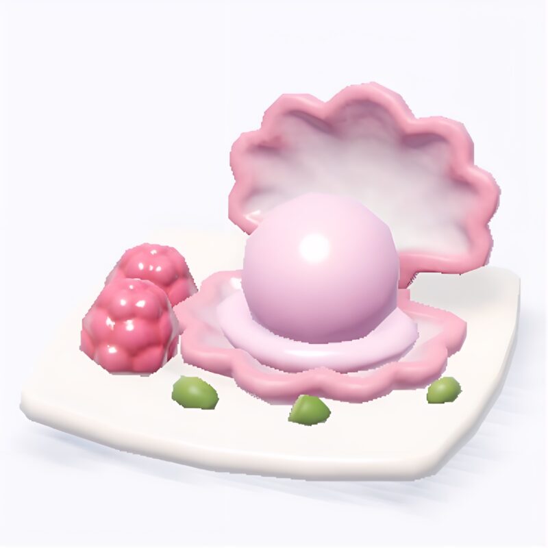 ホエールシーズンの料理『ミニラズベリーパールケーキ』の画像