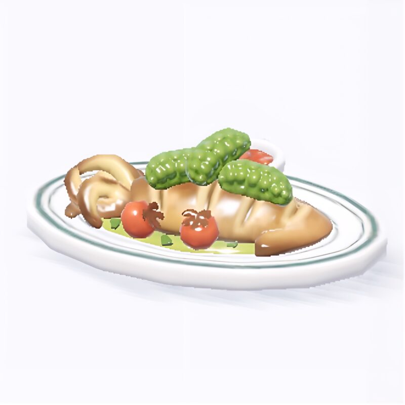 ホエールシーズンの料理『ジャム添えイカ焼き』の画像