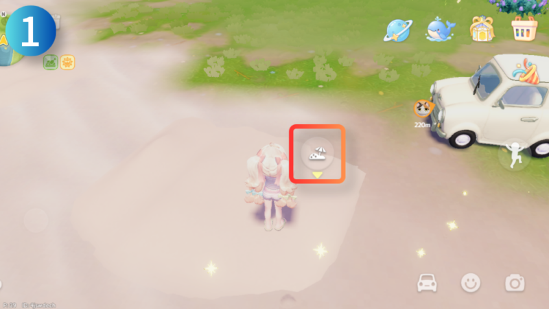 『砂浴』ボタンが写ったハートピアスローライフのゲーム画像
