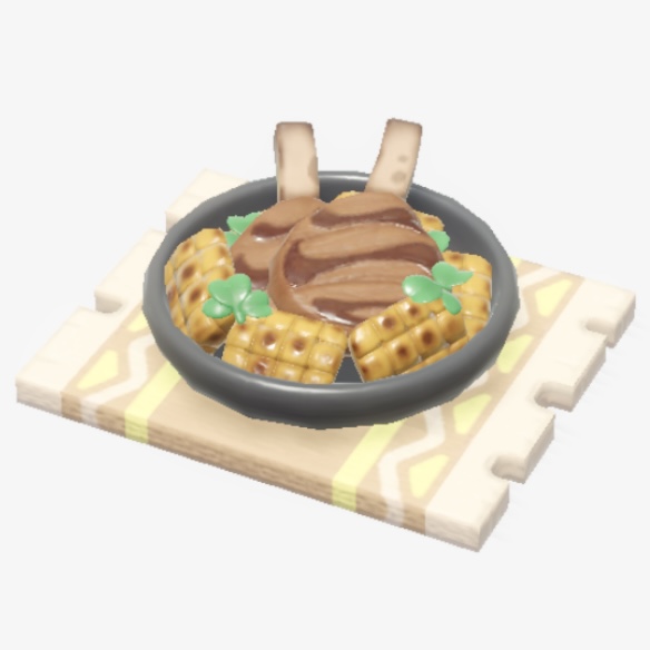 原始の呼び声料理『トウモロコシ焼き肉』