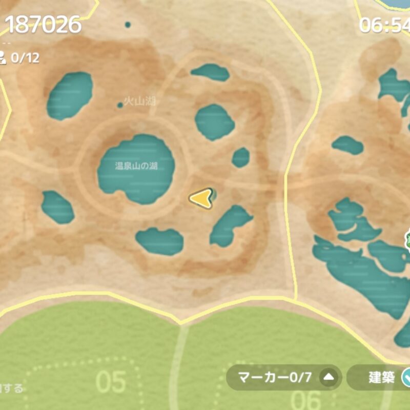 フェス「原始の呼び声」のイベント「原始の暮らし」にある「陶芸」のスタンプバブルを示したハートピアの地図画像